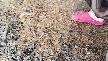 teen pissing in public