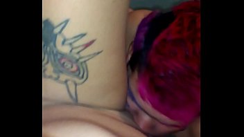 man sucking womans tits