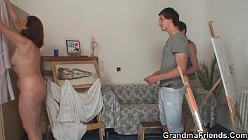 pawg milf pleases two young cocks