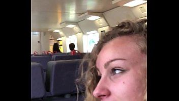 fingering on a train